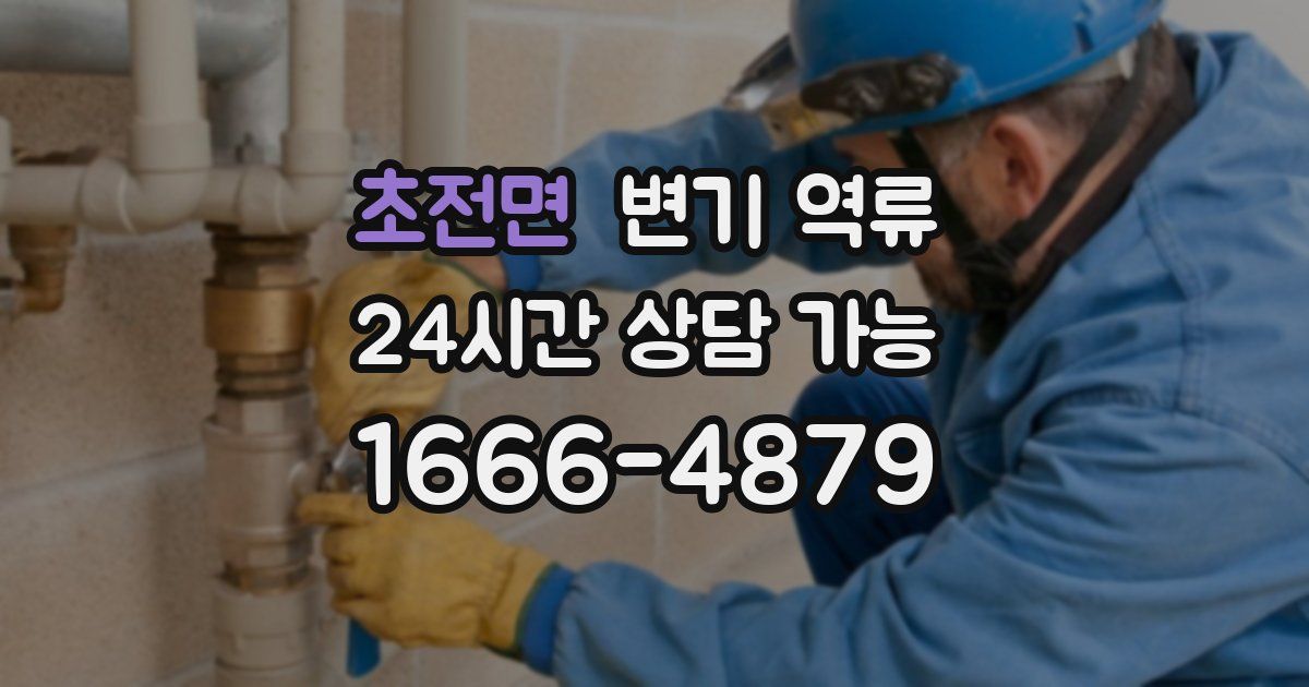 초전면 변기 역류