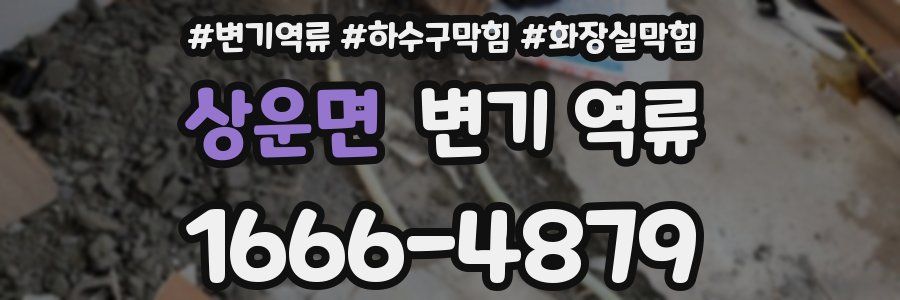 상운면 변기 역류