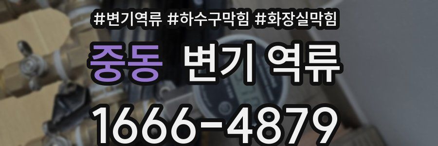 중동 변기 역류