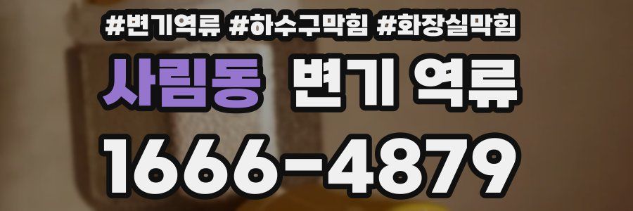 사림동 변기 역류