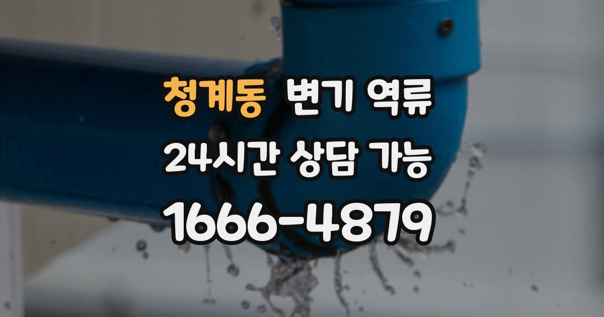 청계동 변기 역류