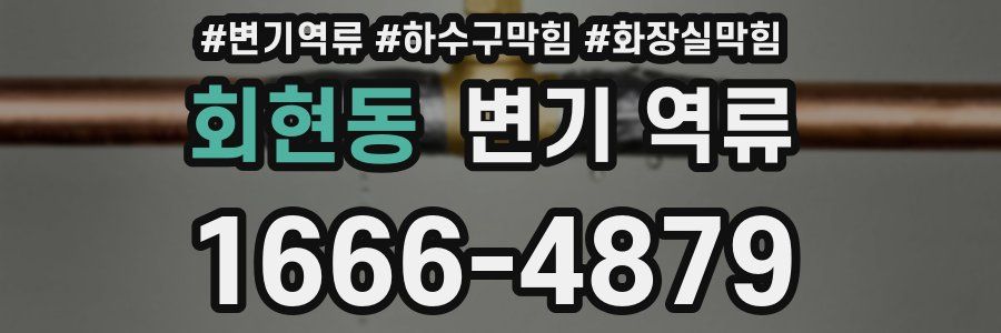 회현동 변기 역류