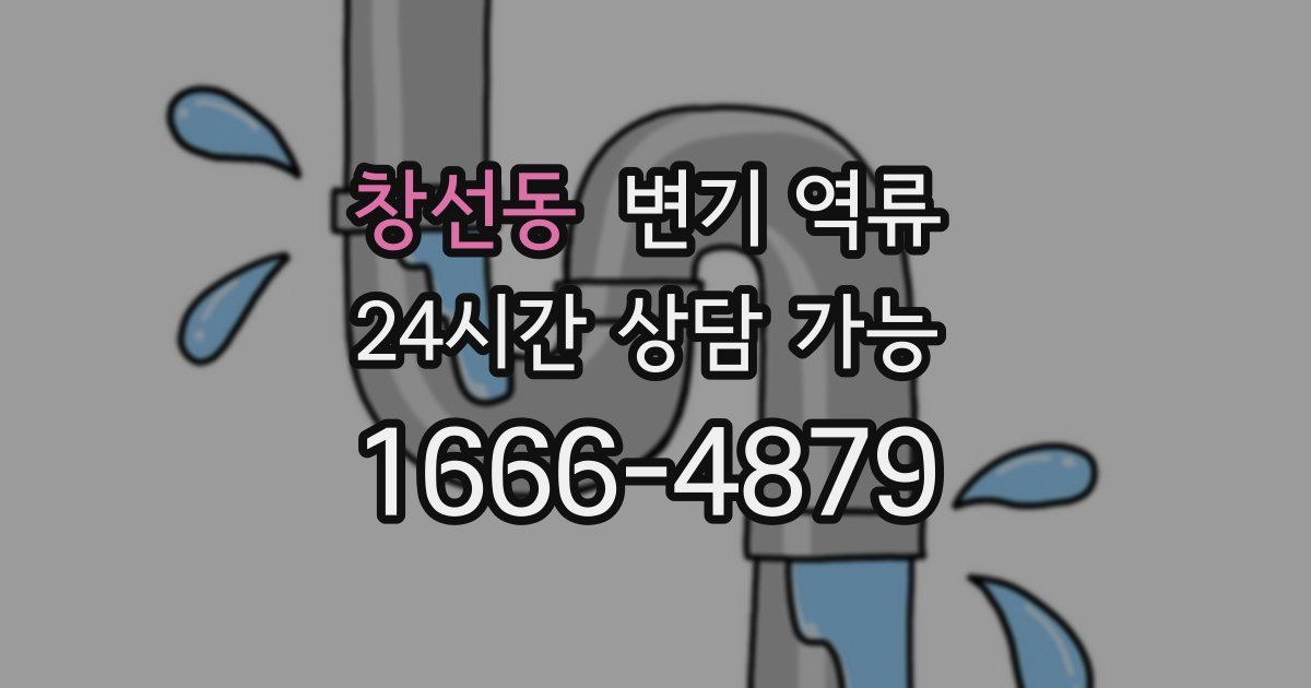 창선동 변기 역류