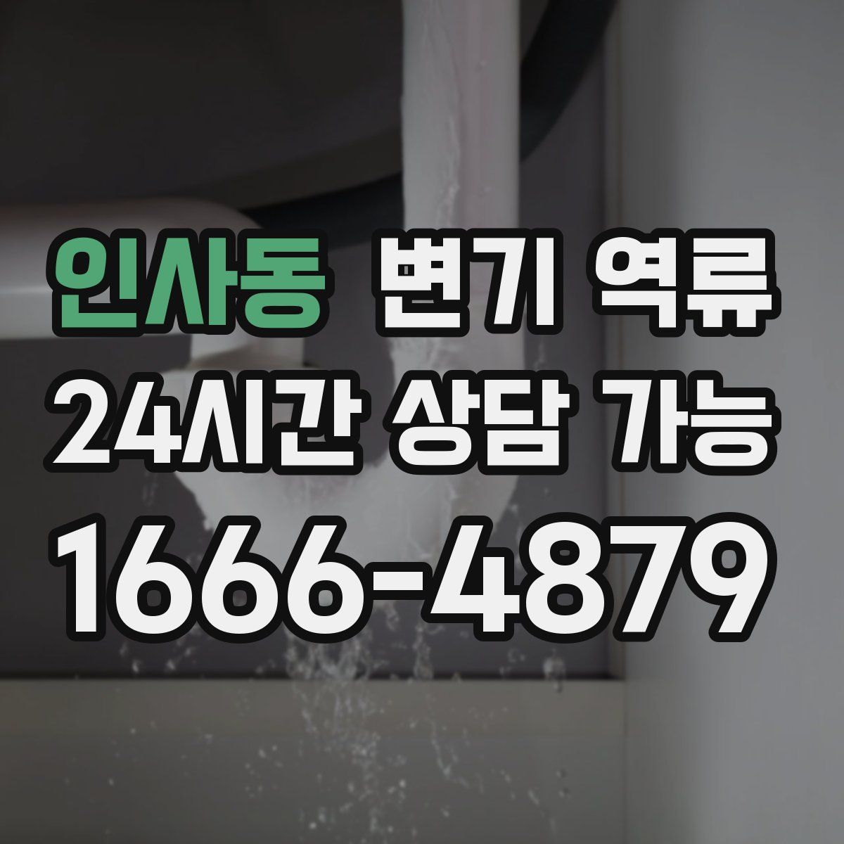 인사동 변기 역류