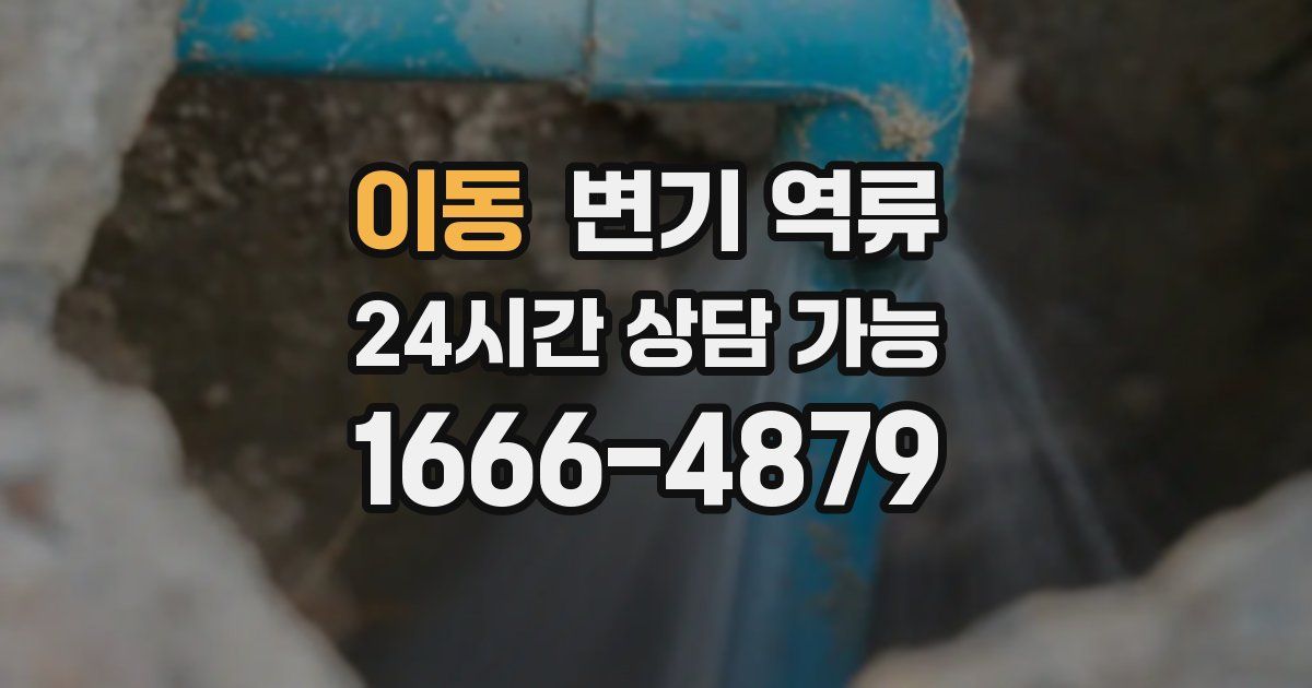 이동 변기 역류