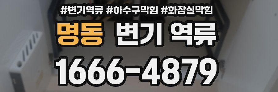 명동 변기 역류