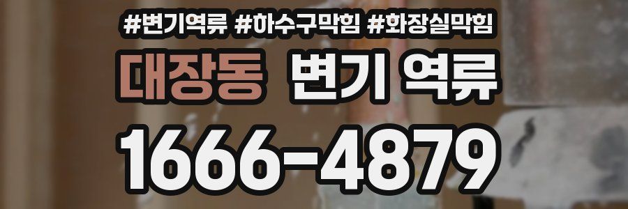 대장동 변기 역류