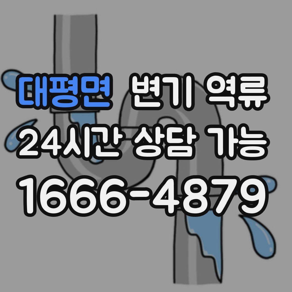 대평면 변기 역류