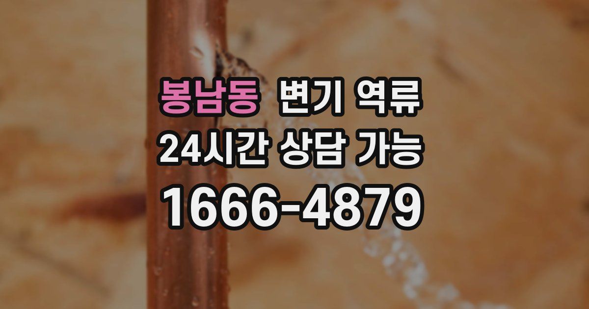 봉남동 변기 역류