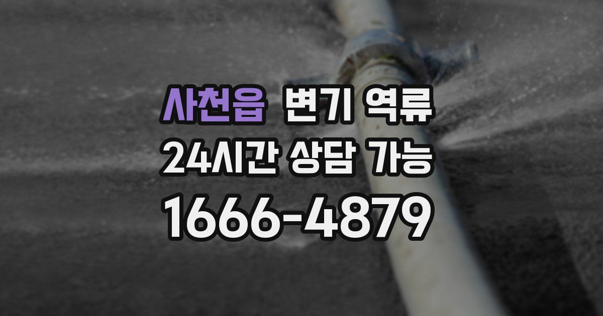 사천읍 변기 역류