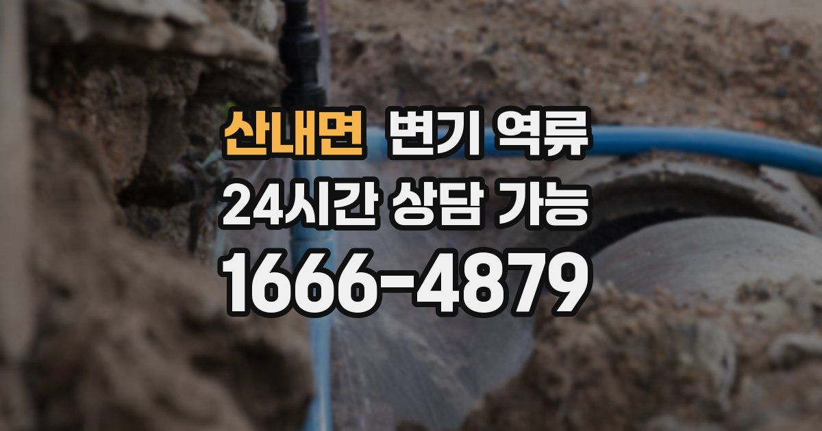 산내면 변기 역류