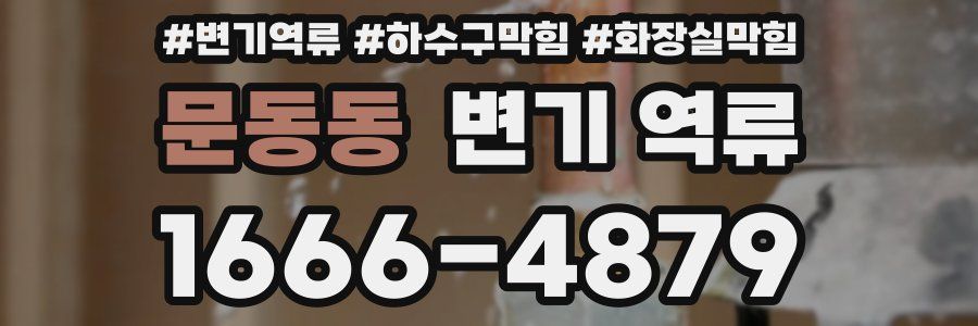 문동동 변기 역류