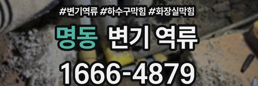 명동 변기 역류