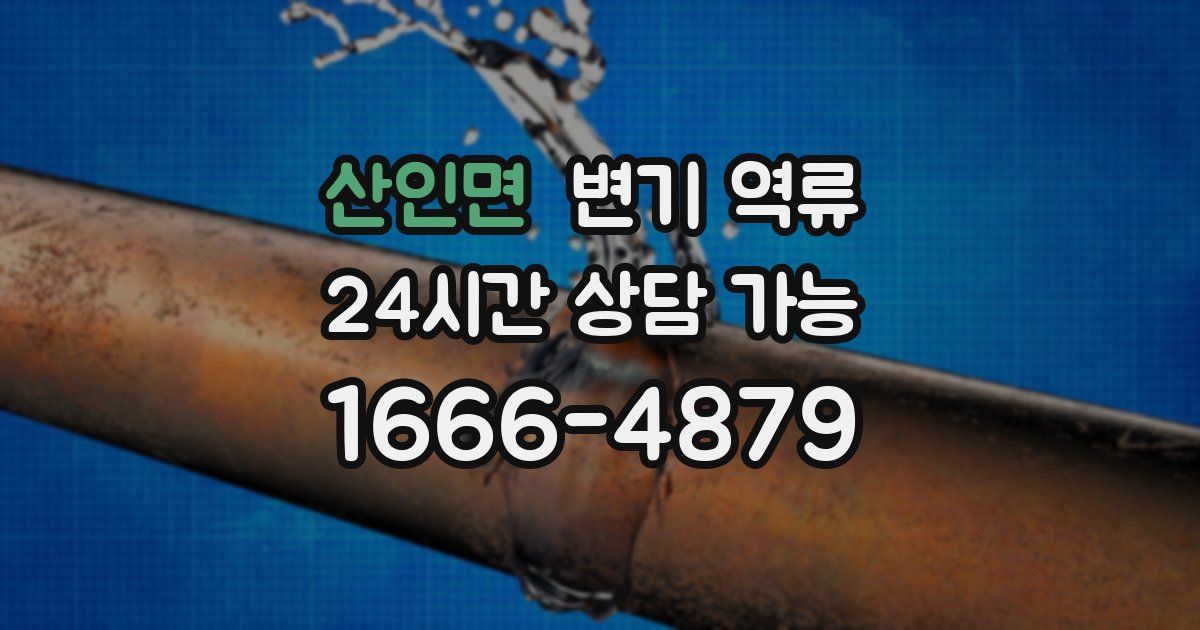 산인면 변기 역류