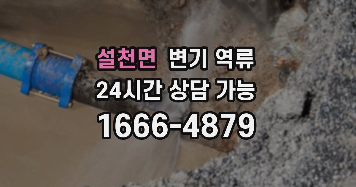 설천면 변기 역류