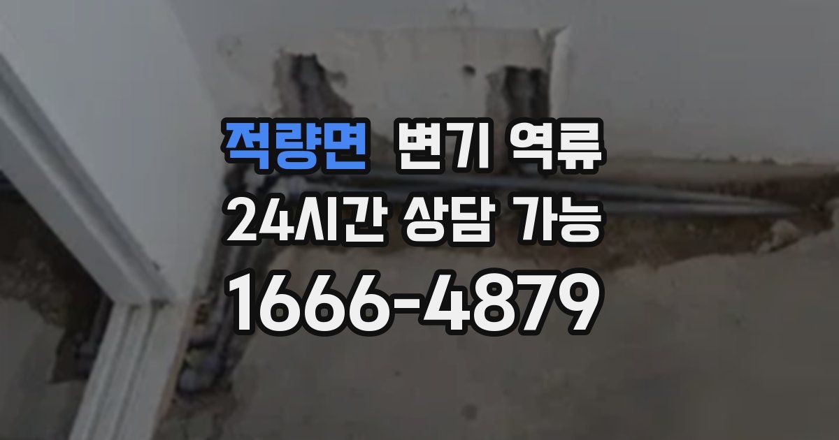 적량면 변기 역류