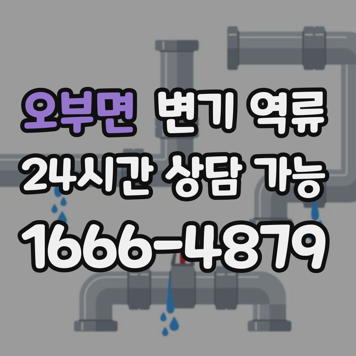 오부면 변기 역류