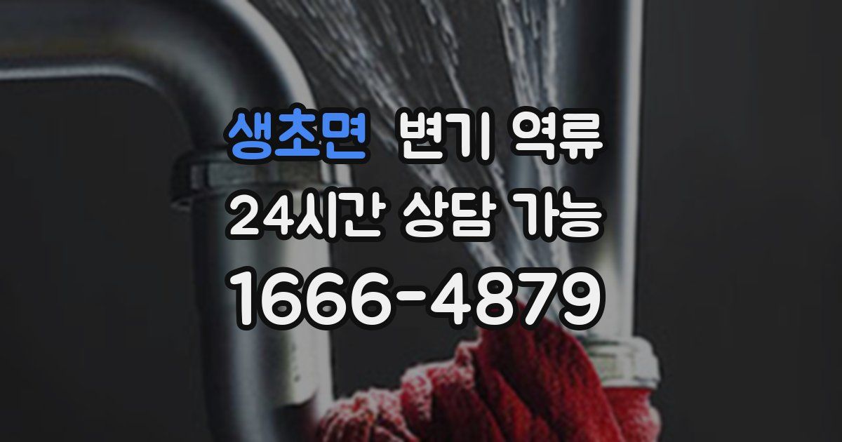 생초면 변기 역류