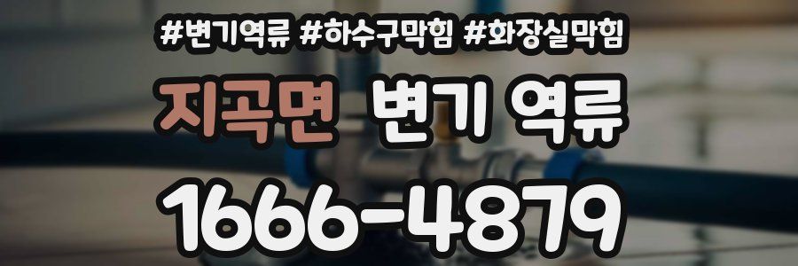 지곡면 변기 역류