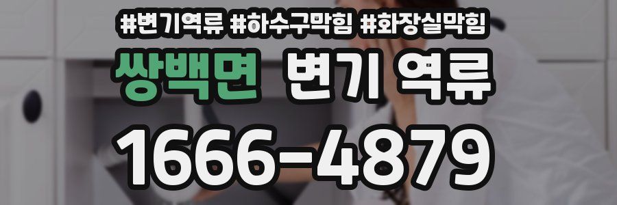 쌍백면 변기 역류