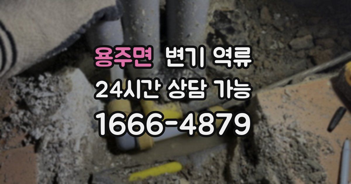 용주면 변기 역류