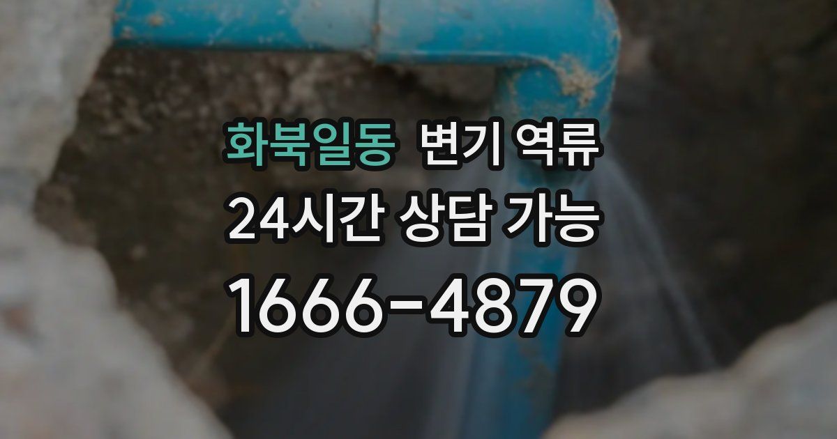 화북일동 변기 역류