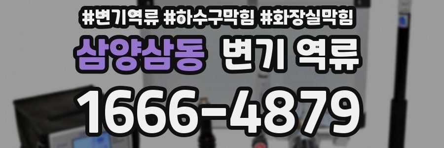 삼양삼동 변기 역류