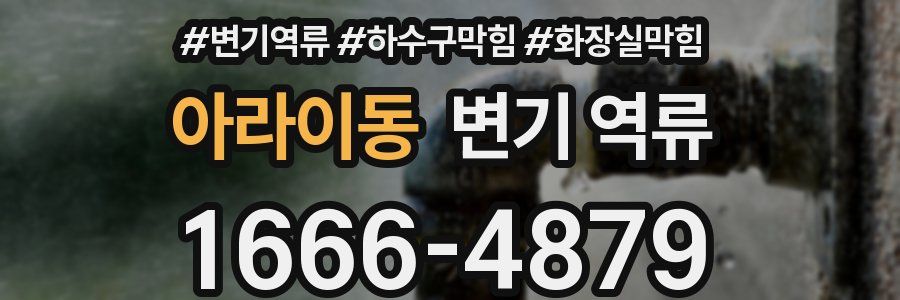 아라이동 변기 역류