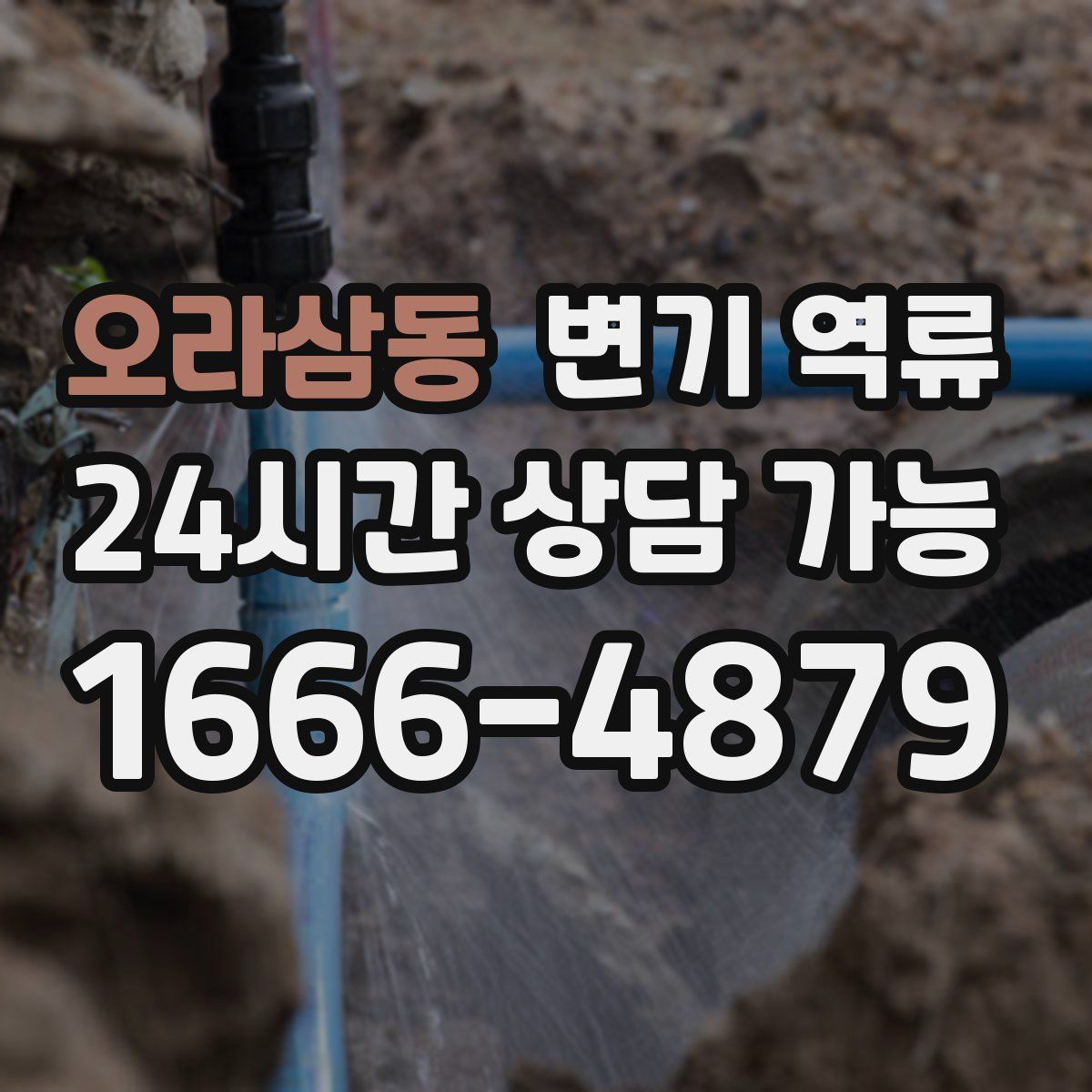 오라삼동 변기 역류