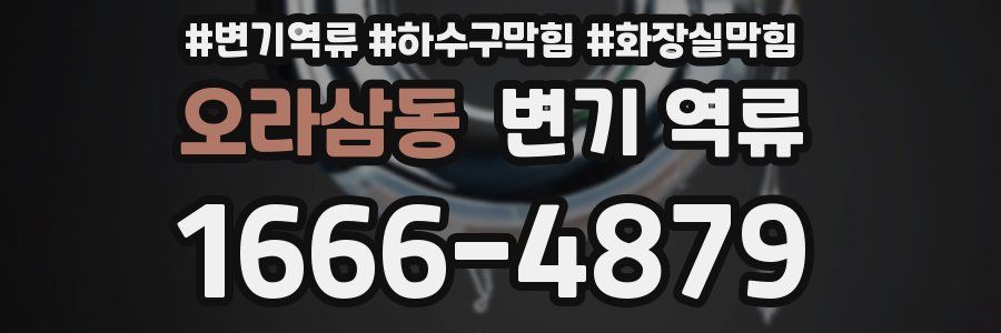 오라삼동 변기 역류