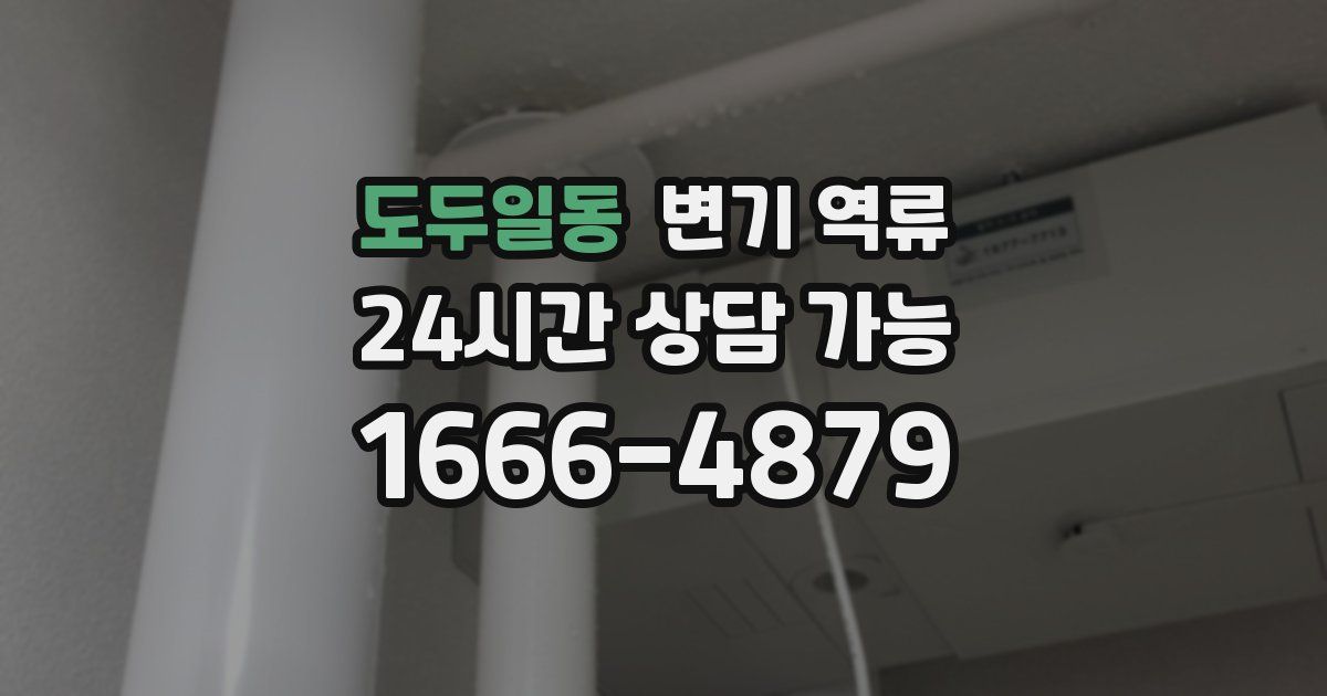 도두일동 변기 역류