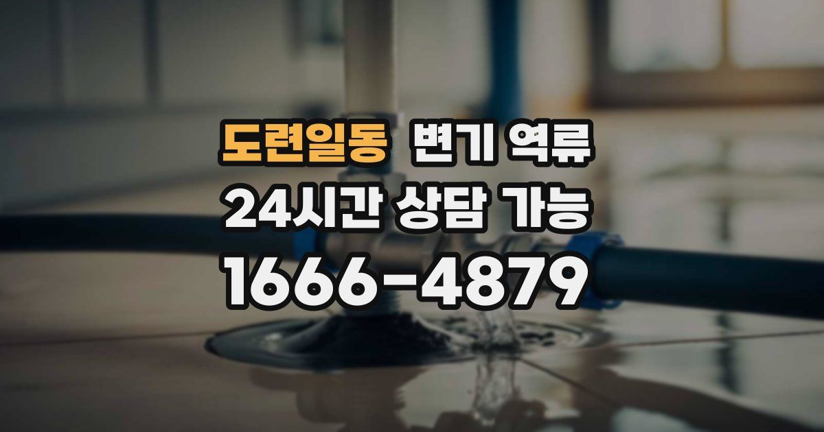 도련일동 변기 역류