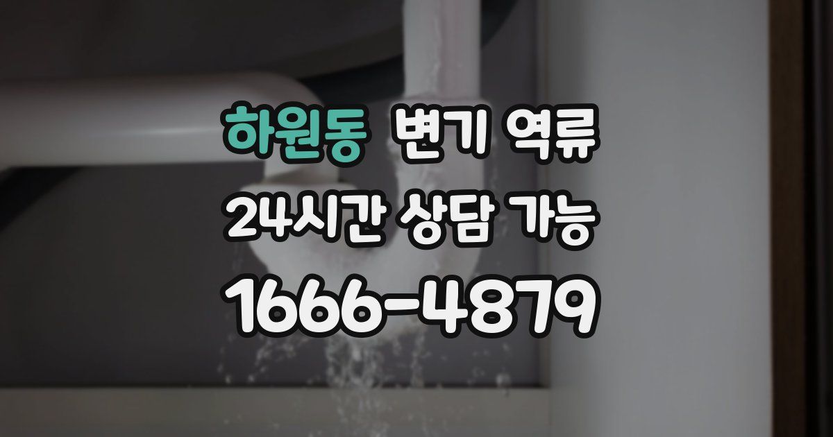 하원동 변기 역류