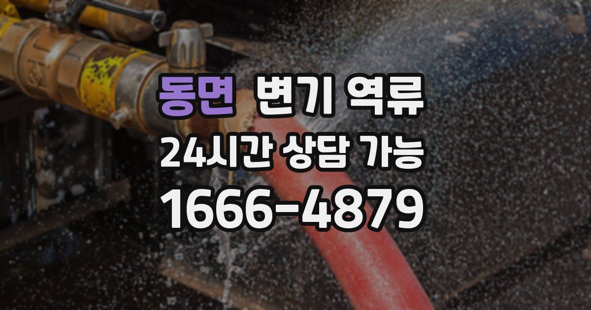 동면 변기 역류