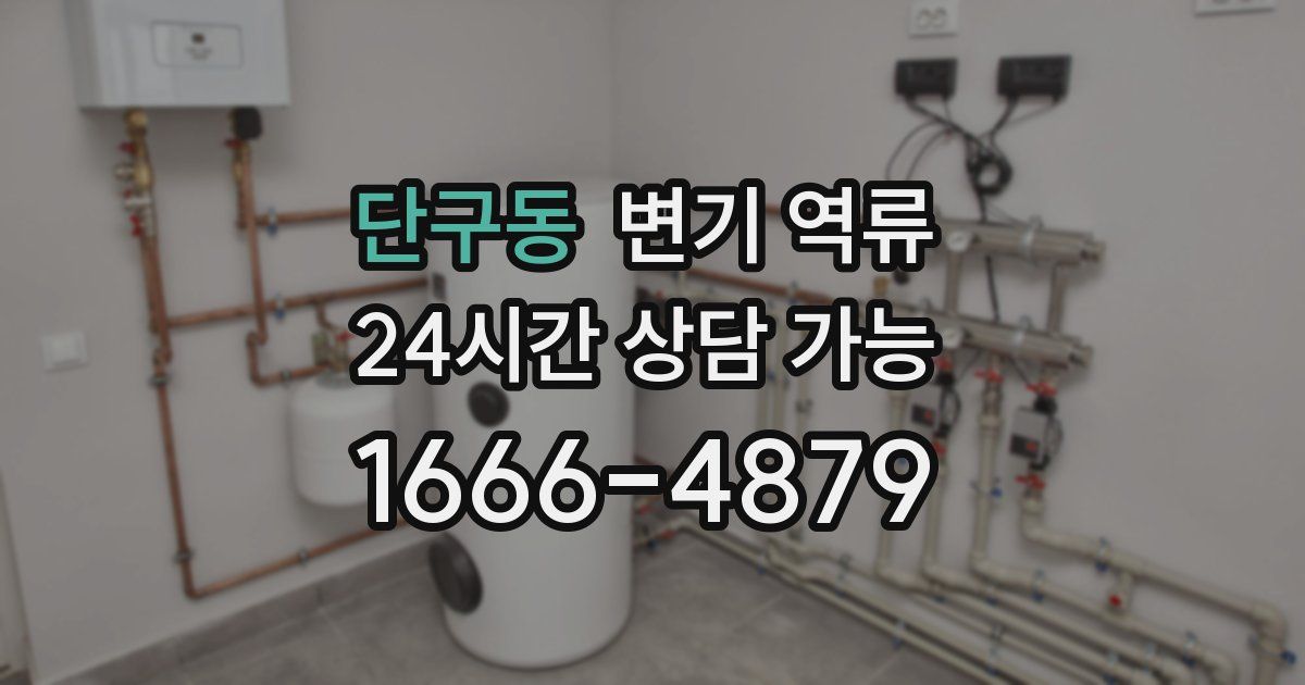 단구동 변기 역류