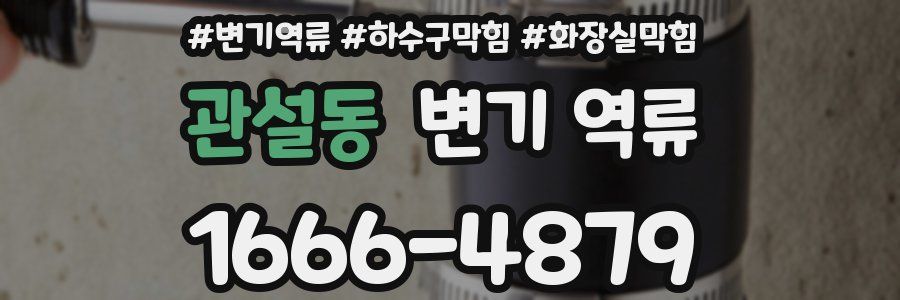 관설동 변기 역류