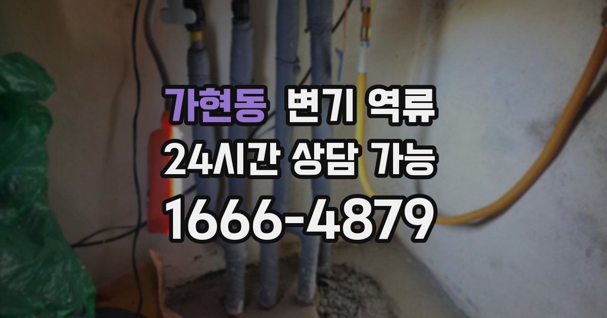 가현동 변기 역류