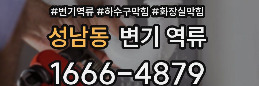 성남동 변기 역류