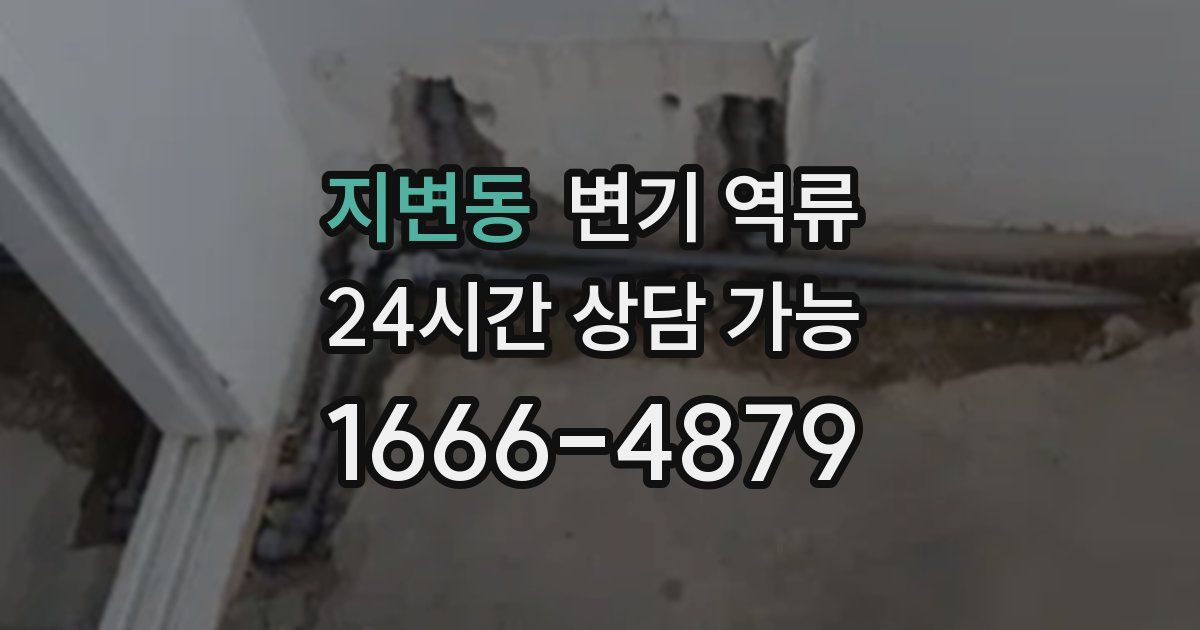 지변동 변기 역류