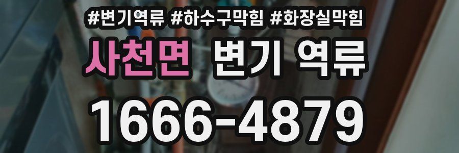 사천면 변기 역류