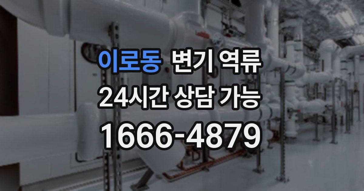 이로동 변기 역류