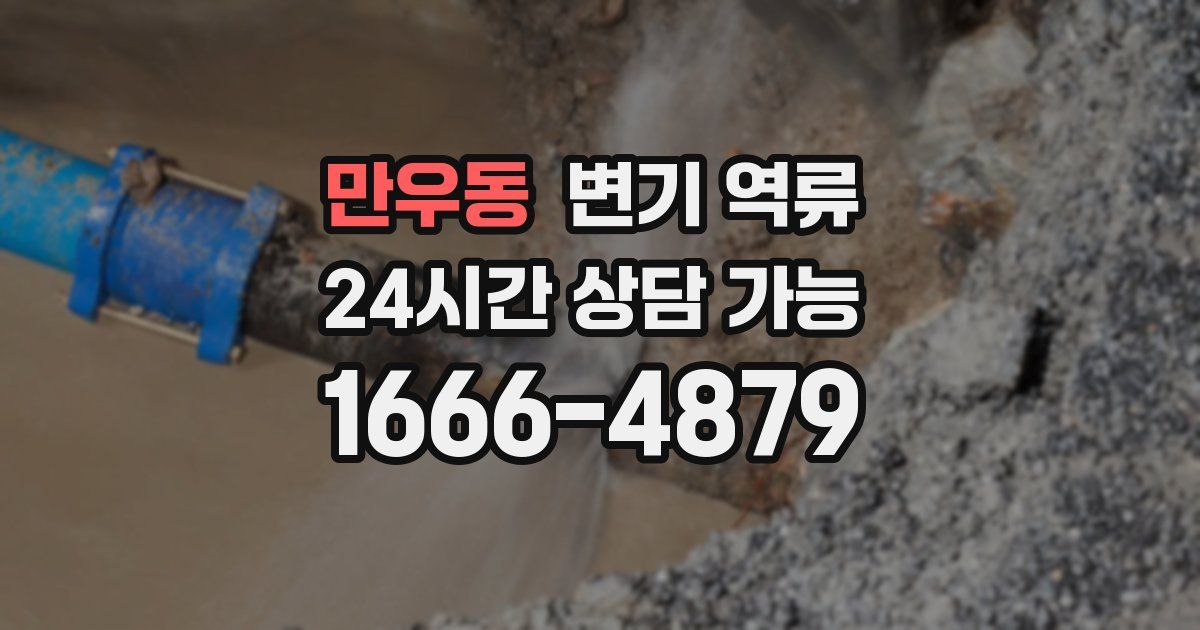 만우동 변기 역류