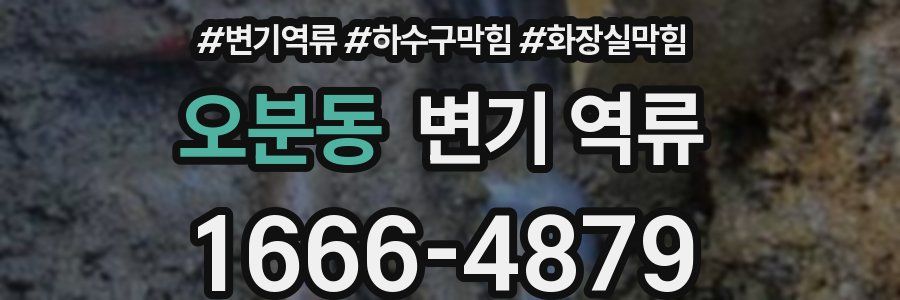 오분동 변기 역류