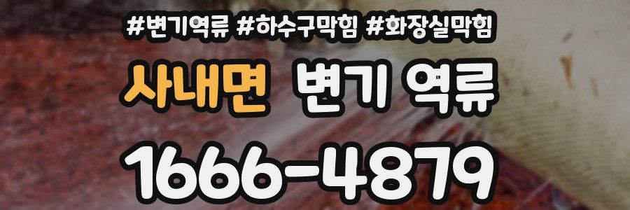 사내면 변기 역류