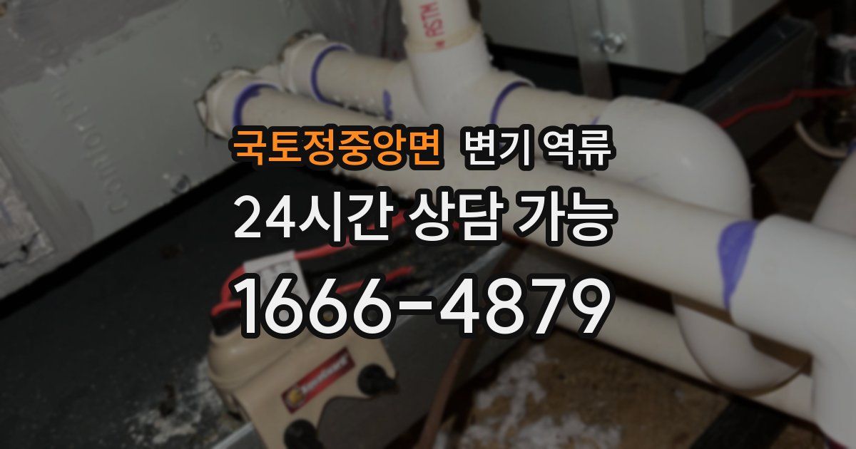 국토정중앙면 변기 역류