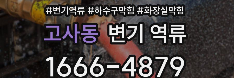 고사동 변기 역류