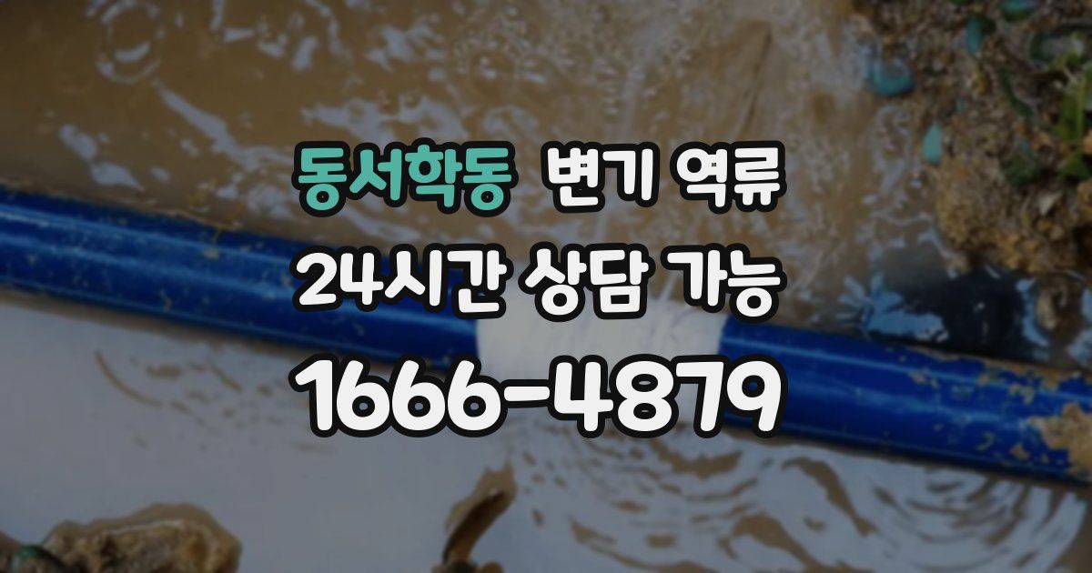 동서학동 변기 역류