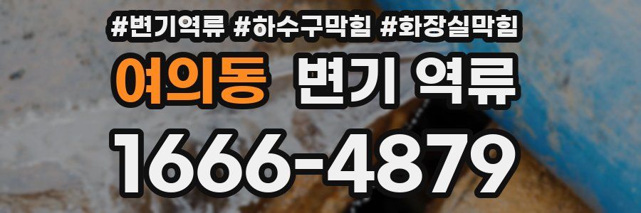 여의동 변기 역류