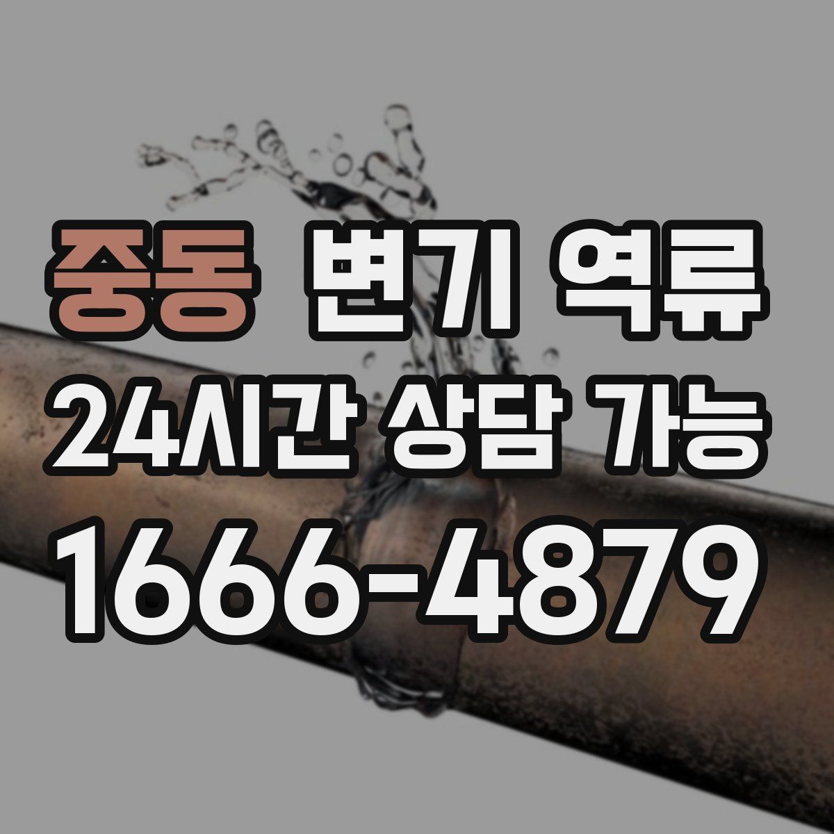 중동 변기 역류