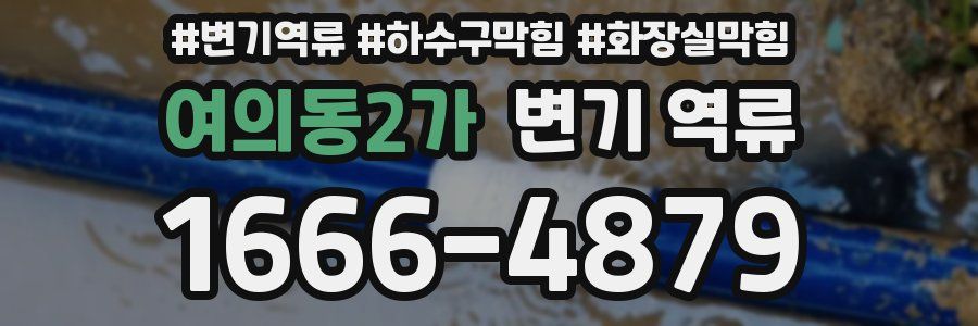 여의동2가 변기 역류